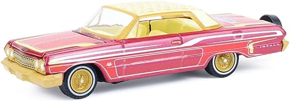 Greenlight 1:64 1963 Chevrolet Impala Lowrider – Michael Heralda Special Edition – Hobby Exclusive – M. Red