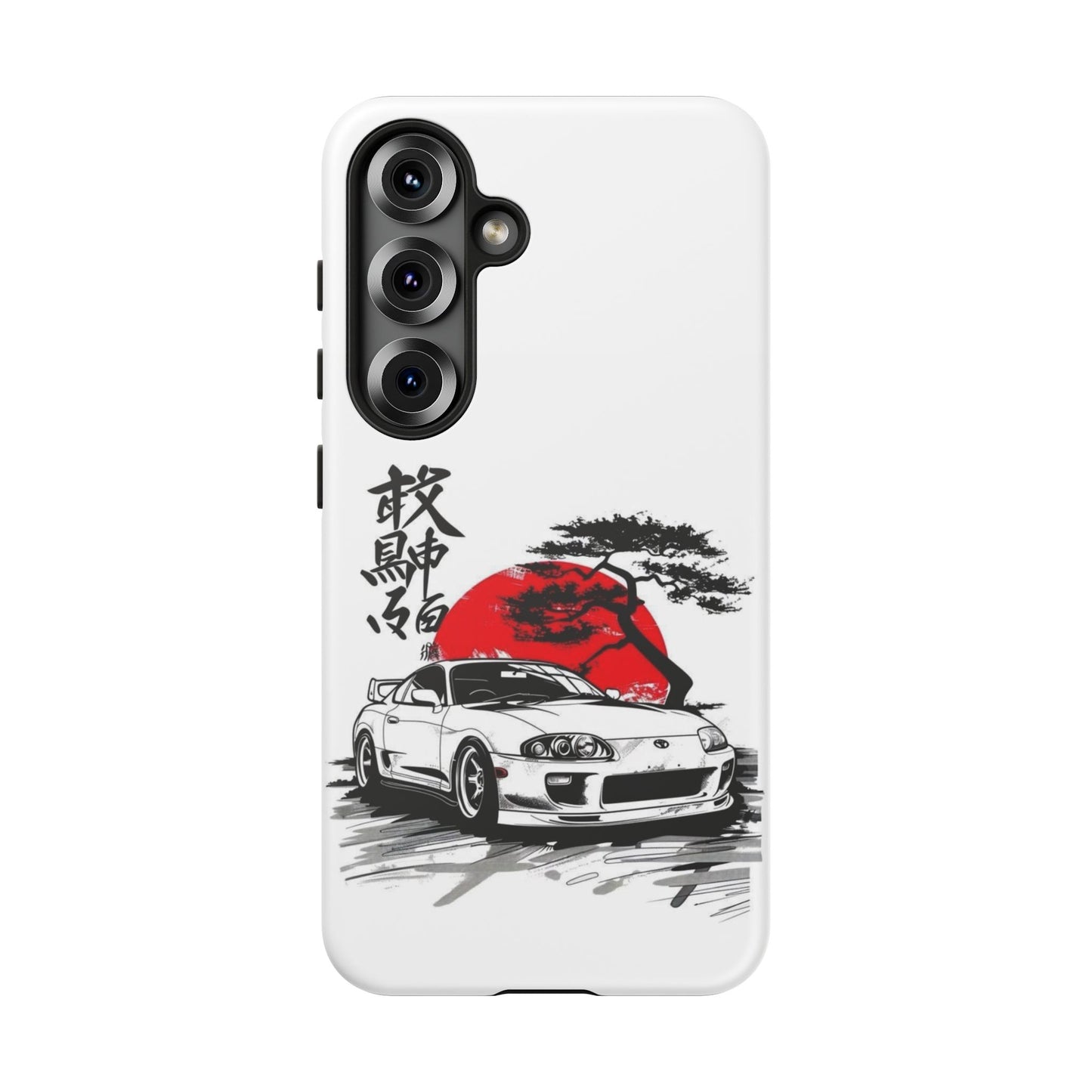 Japanese-Inspired Tough Phone Case with Car Design