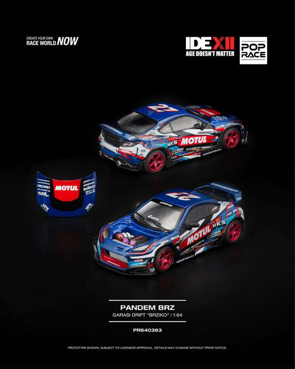 Pop Race PR640363 1/64 Scale Diecast PANDEM BRZ BRZIKO IDE 2025 Exclusive
