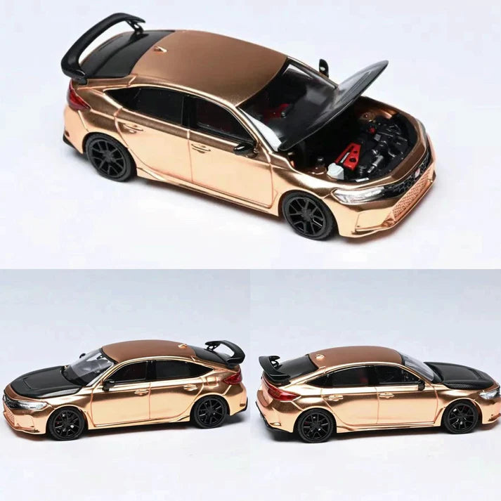 MOTORHELIX 1/64 HONDA CIVIC TYPE R (FL5) ELECTROPLATING COPPER HONG KONG TOYCAR SALON EXCLUSIVE 2025