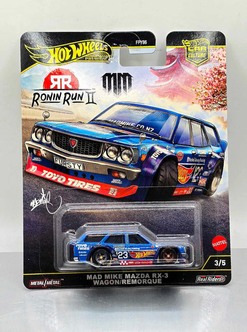 Hot Wheels Car Culture Ronin Run 2 Mad Mike Mazda RX-3 Wagon Japan 3/5