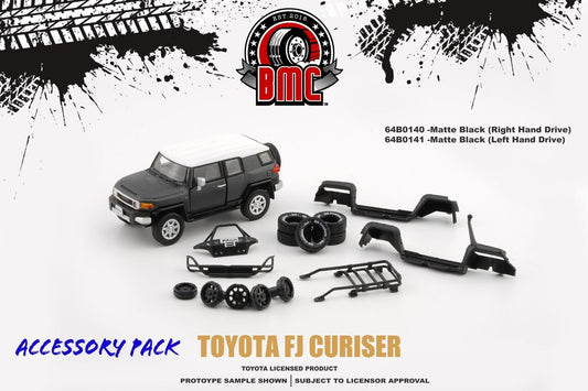 BM Creations 2015 Toyota FJ Cruiser Accessory Pack -Black - RHD 1:64 Diecast Car