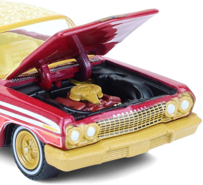 Greenlight 1:64 1963 Chevrolet Impala Lowrider – Michael Heralda Special Edition – Hobby Exclusive – M. Red