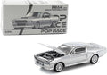 FORD SHELBY MUSTANG GT500 - SILVER CHROME PR640312 POP RACE 1:64 DIECAST MODEL