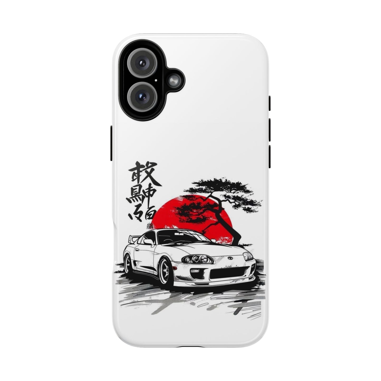 Japanese-Inspired Tough Phone Case with Car Design