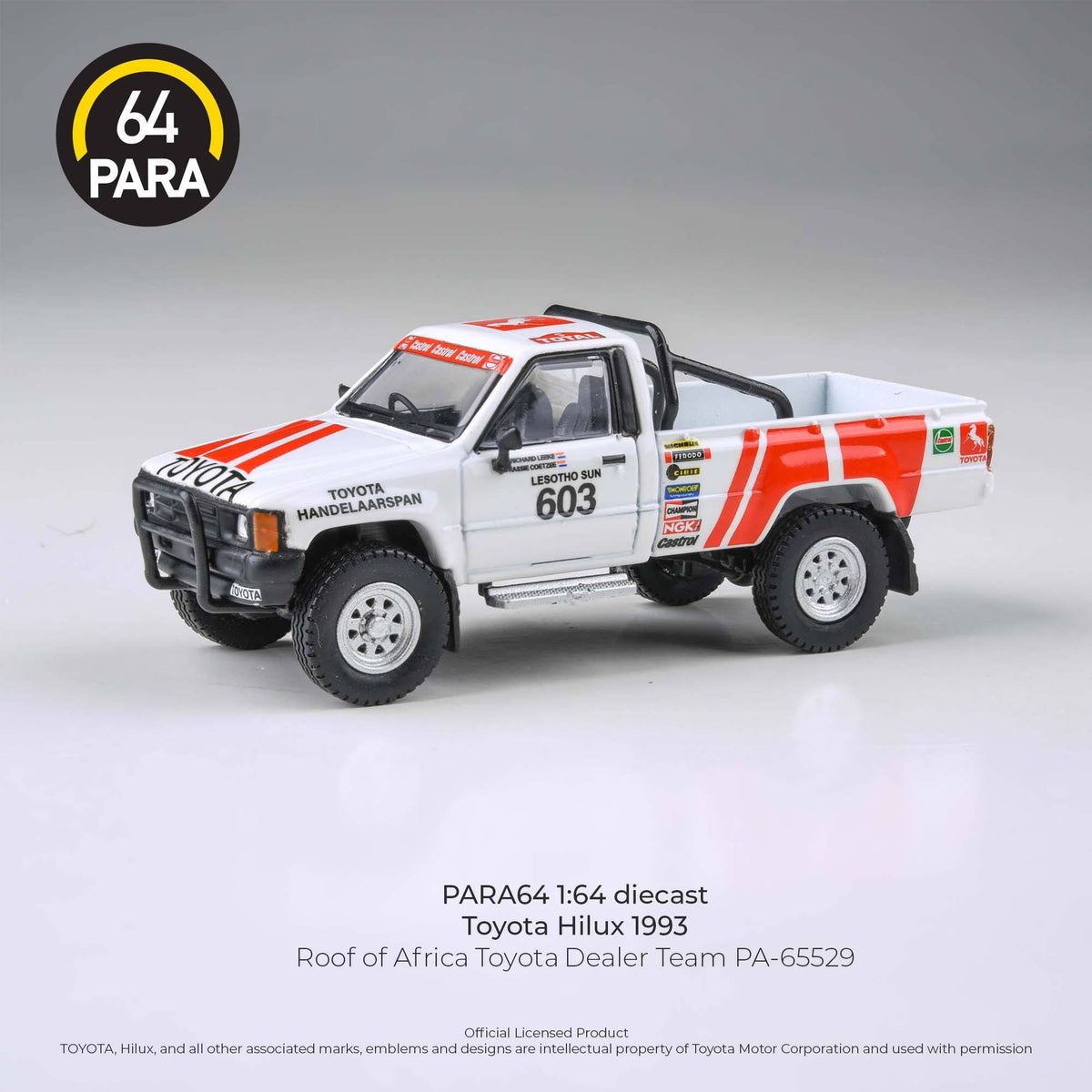 PARA64 1/64 Toyota Hilux 1993 Roof of Africa Toyota Dealer Team RHD PA-65529