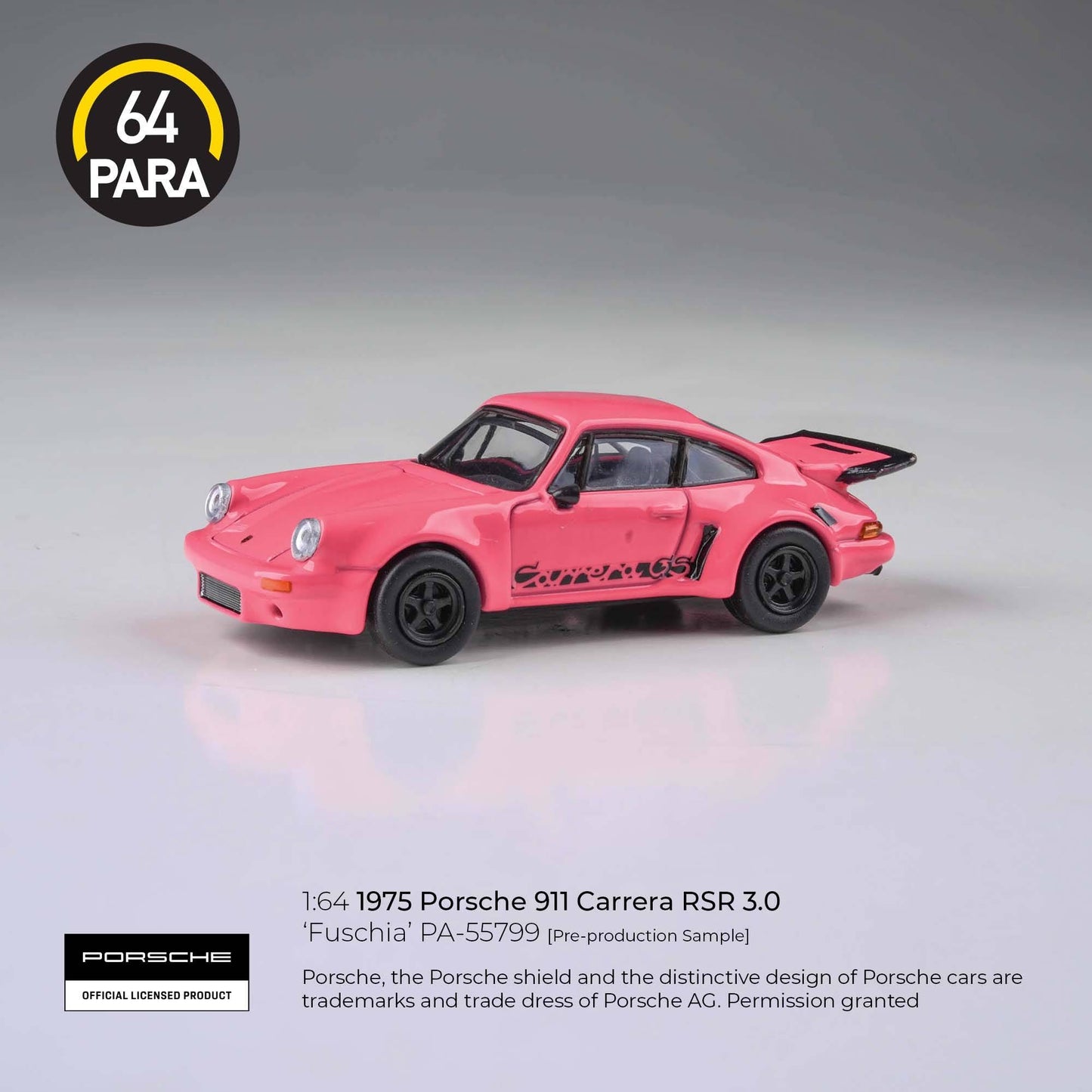 PARA64 1/64 1974 Porsche 911 Carrera RSR 3.0 Fuschia LHD PA-55799