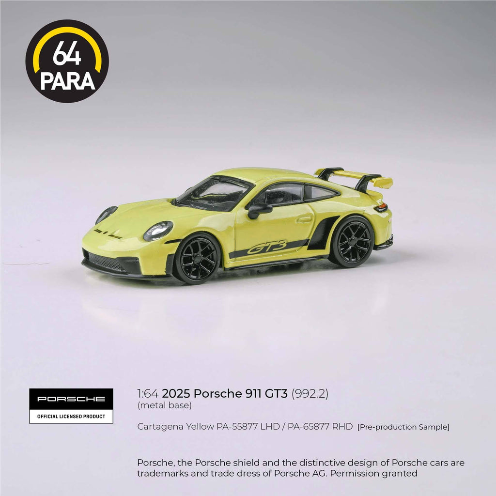 PARA64 1/64 2025 Porsche 911 GT3 (992.2) Cartagena Yellow LHD PA-55877