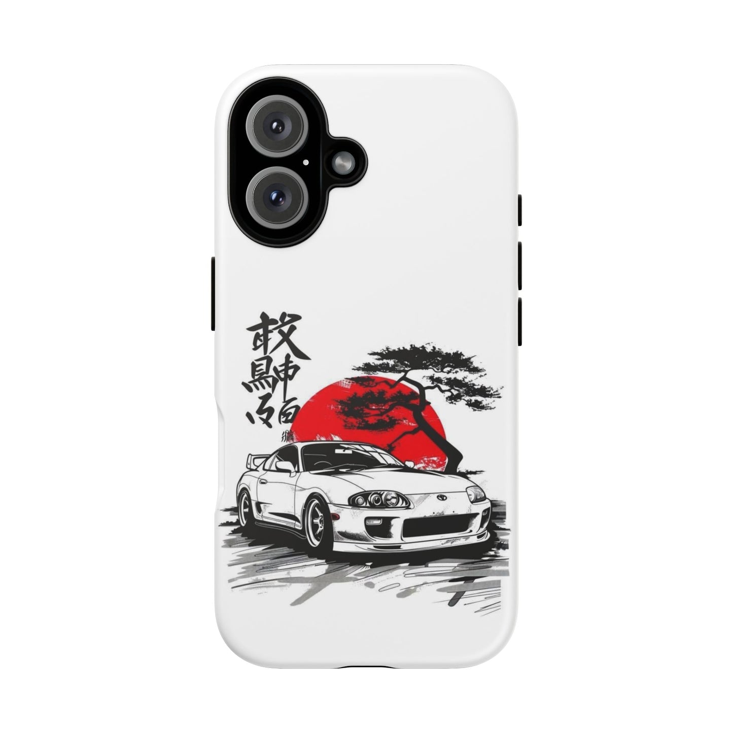 Japanese-Inspired Tough Phone Case with Car Design