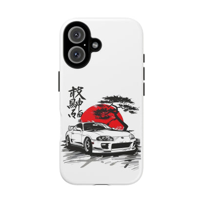 Japanese-Inspired Tough Phone Case with Car Design
