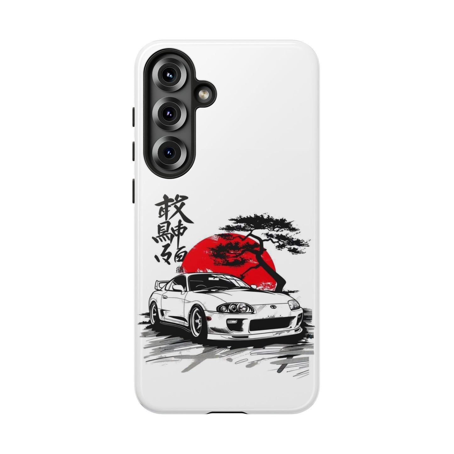 Japanese-Inspired Tough Phone Case with Car Design