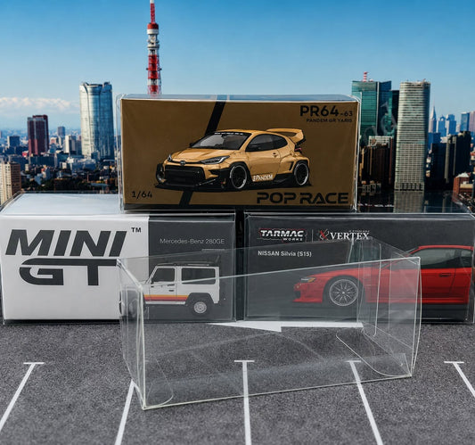 POPRACE / Large MINI GT / TARMAC WORKS GLOBAL64 Protector Case (103mm x 48mm x 50mm) Pack of 10