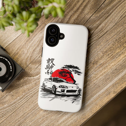 Japanese-Inspired Tough Phone Case with Car Design