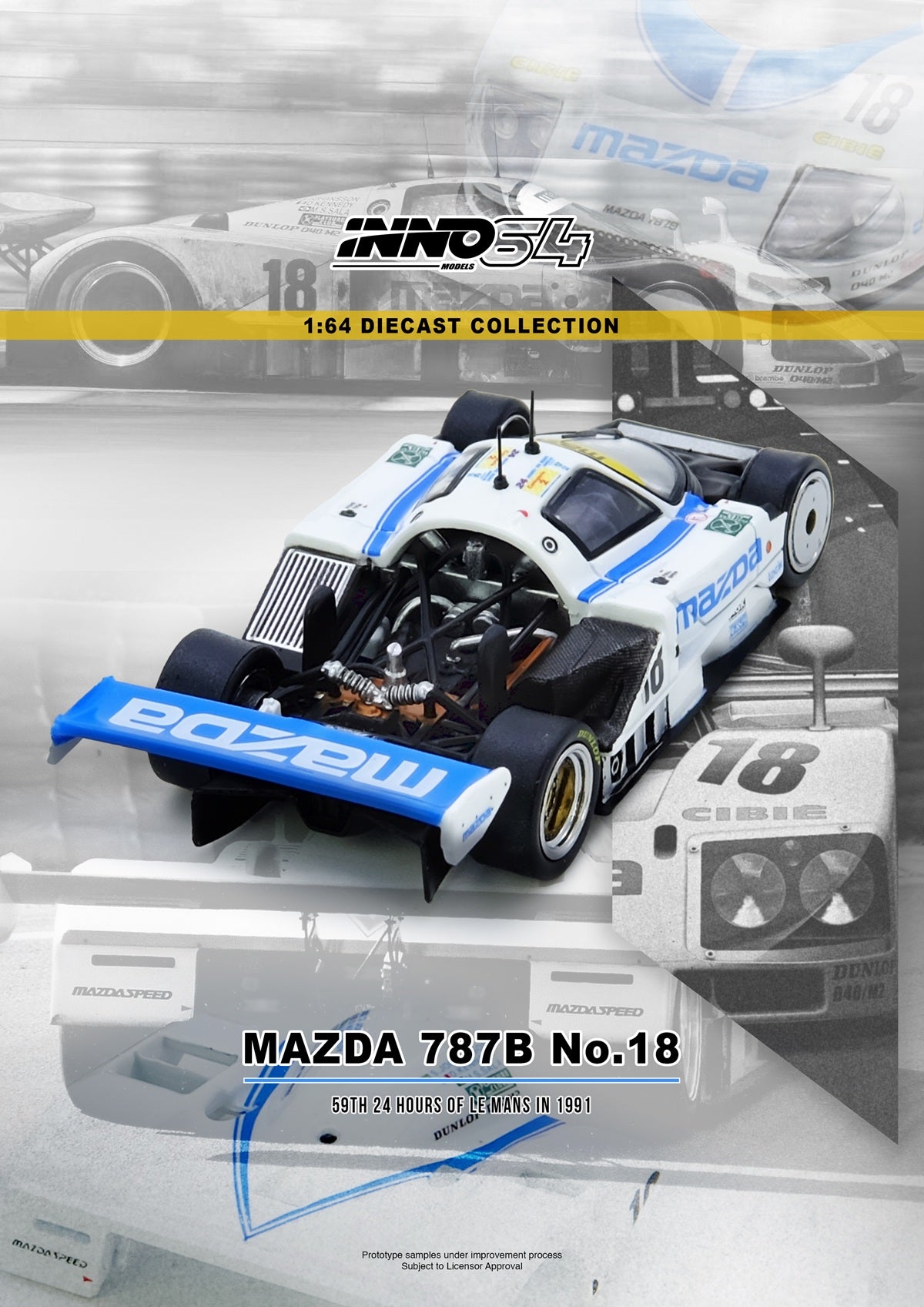 (PRE-ORDER) INNO64 1/64 MAZDA 787B No.18 59th 24 Hours Le Mans 1991