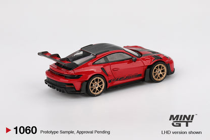 Mini GT #1060 1:64 Porsche 911 (992) GT3 RS Weissach Package – Guards Red