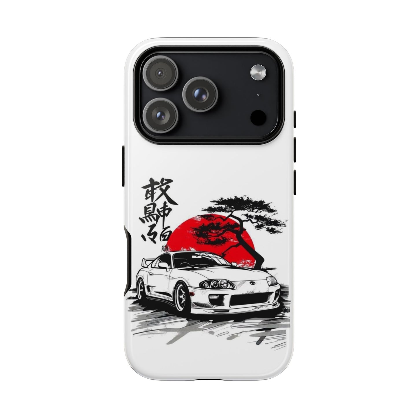 Japanese-Inspired Tough Phone Case with Car Design