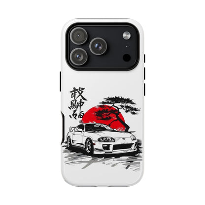 Japanese-Inspired Tough Phone Case with Car Design