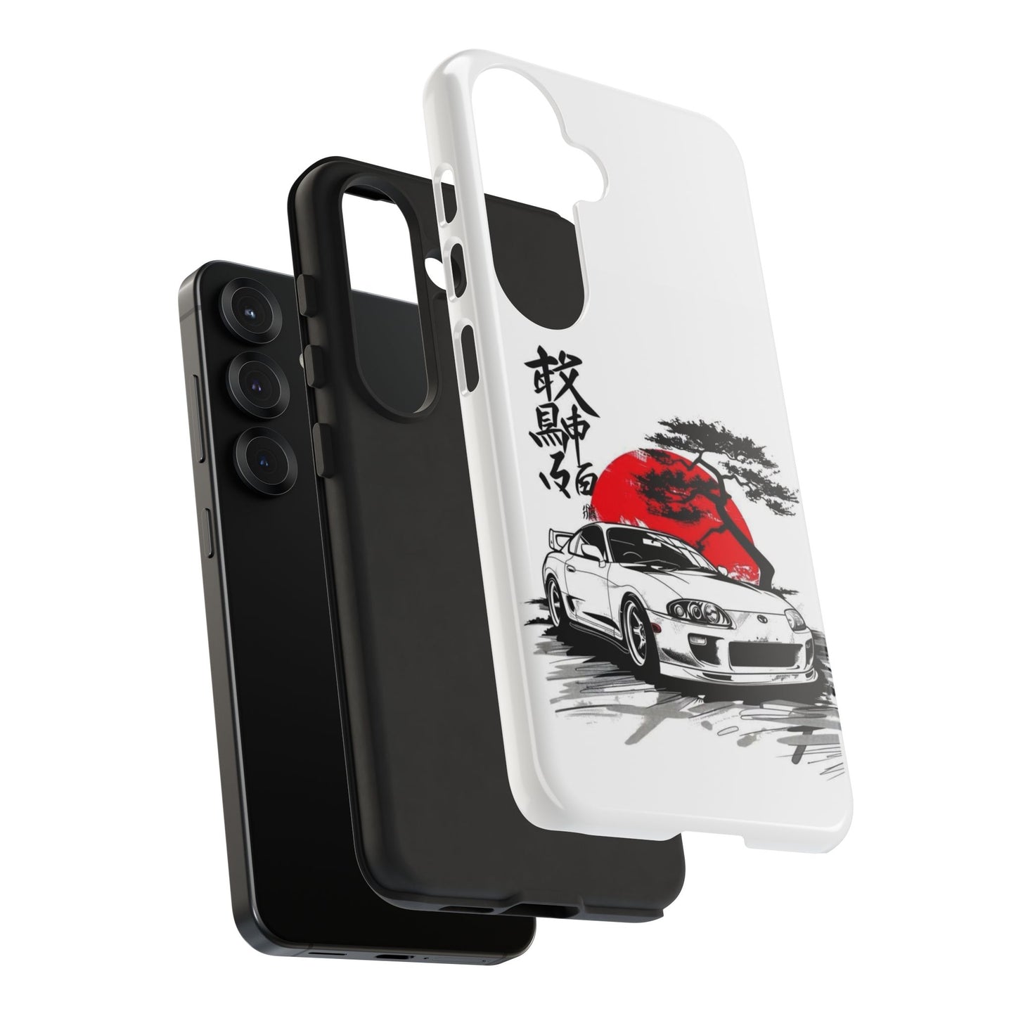 Japanese-Inspired Tough Phone Case with Car Design