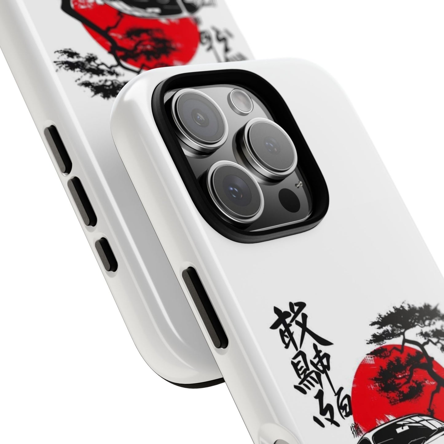 Japanese-Inspired Tough Phone Case with Car Design