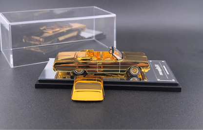 (COMING SOON) Fine Works 1:64 Chevrolet Impala West Coast Bouncing Cars  Chrome Gold Ordinary Version