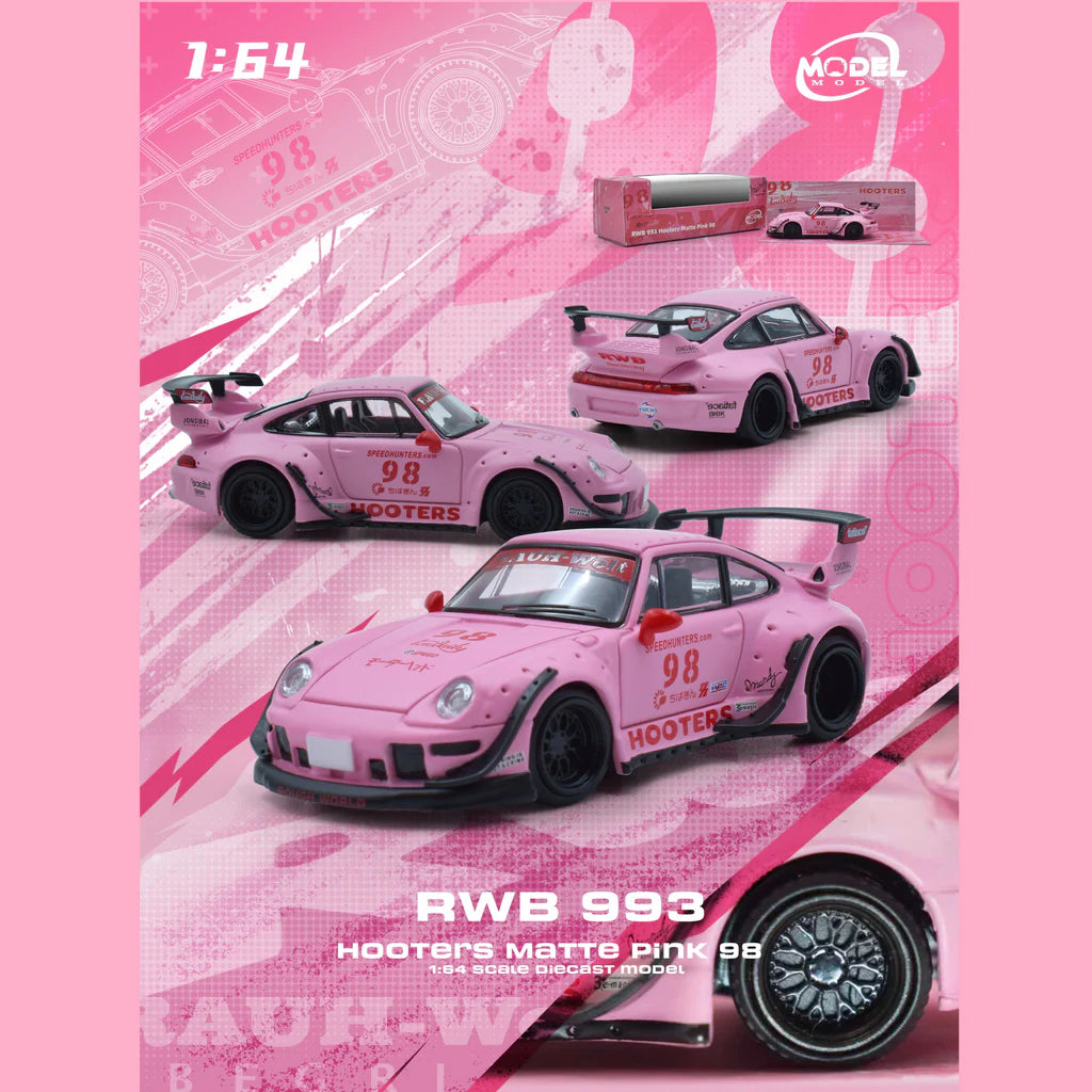 MODELMODEL 164 RWB 993 Hooters Matte Pink 98 MM64-RWB993-007