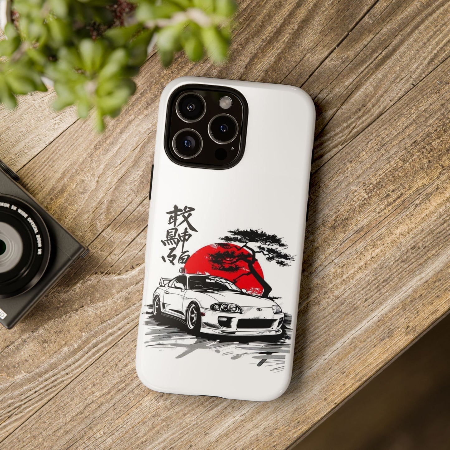 Japanese-Inspired Tough Phone Case with Car Design