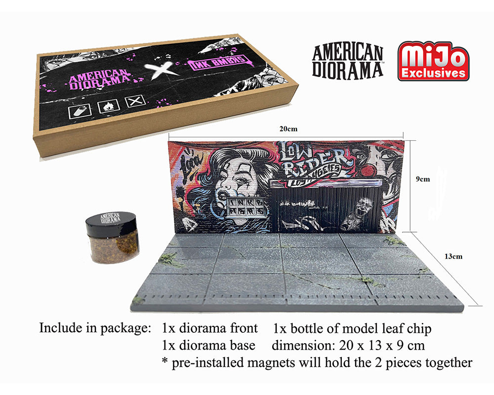 American Diorama 1:64 MiJo Exclusives LA Street Art Diorama Lowrider – Limited Edition