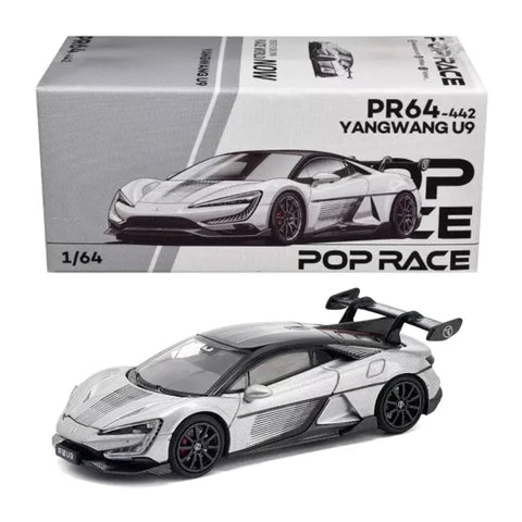 YANGWANG U9 SILVER PR64-442 POP RACE 1:64 DIECAST MODEL