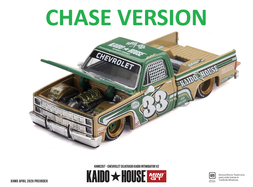 (CHASE) Kaido House x Mini GT Chevrolet Silverado Kaido Intimidator V2 – Beige