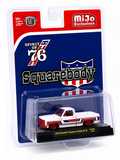 (CHASE) M2 Machines 1:64 1976 Chevrolet Silverado Bonanza-10 SPIRIT OF 76 Squarebody USA Special Edition – White – MiJo Exclusives