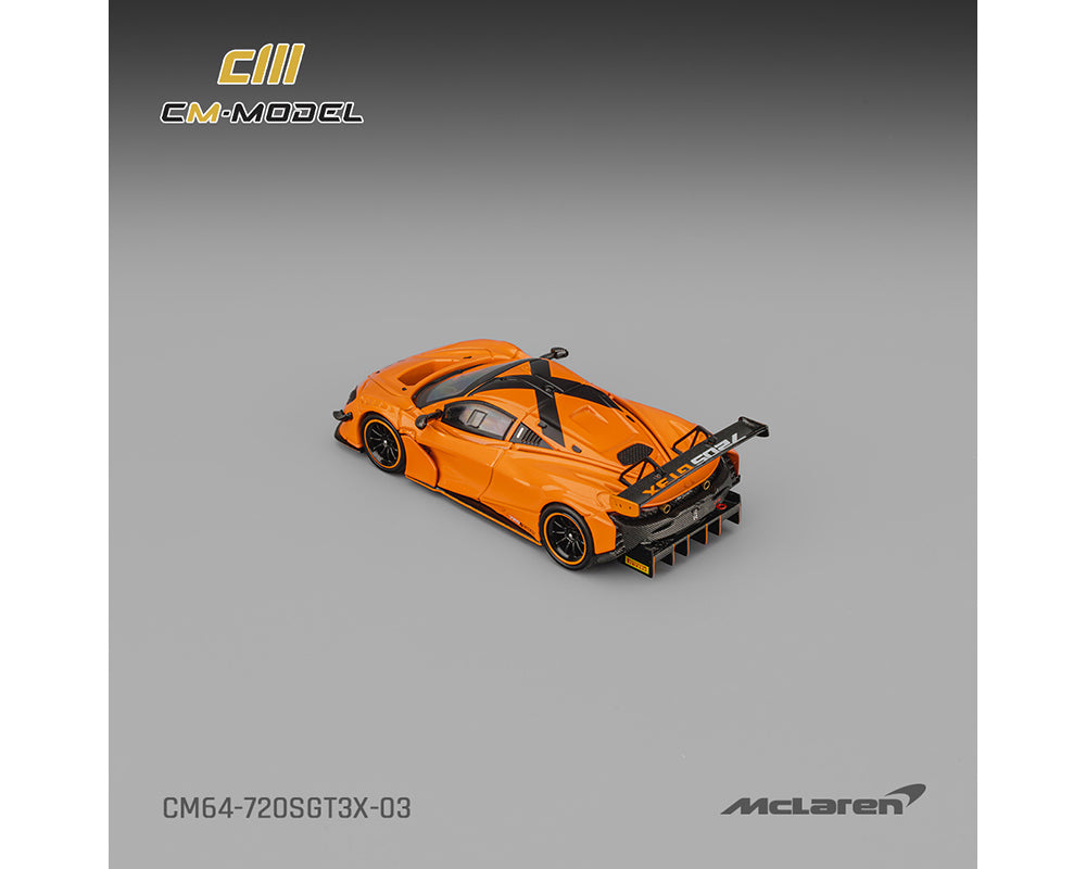 (COMING SOON) CM MODEL 1/64 McLaren 720S GT3X Papaya Orange CM64-720SGT3X-03