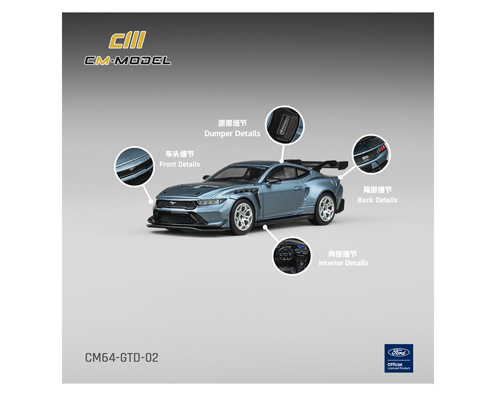 (COMING SOON) CM MODEL 1/64 Ford Mustang GTD Indulgent Blue CM64-GTD-02