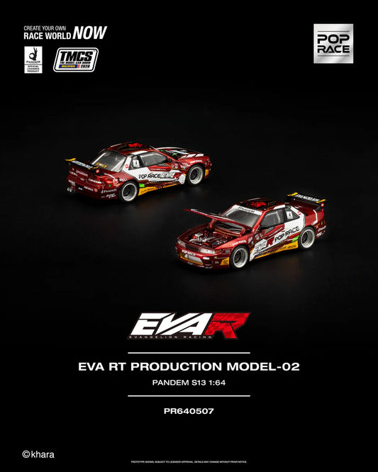 (COMING SOON) POPRACE 1/64 EVA RT PRODUCTION MODEL-02 PANDEM S13 TMCS Malaysia 2026 Special Edition PR640507