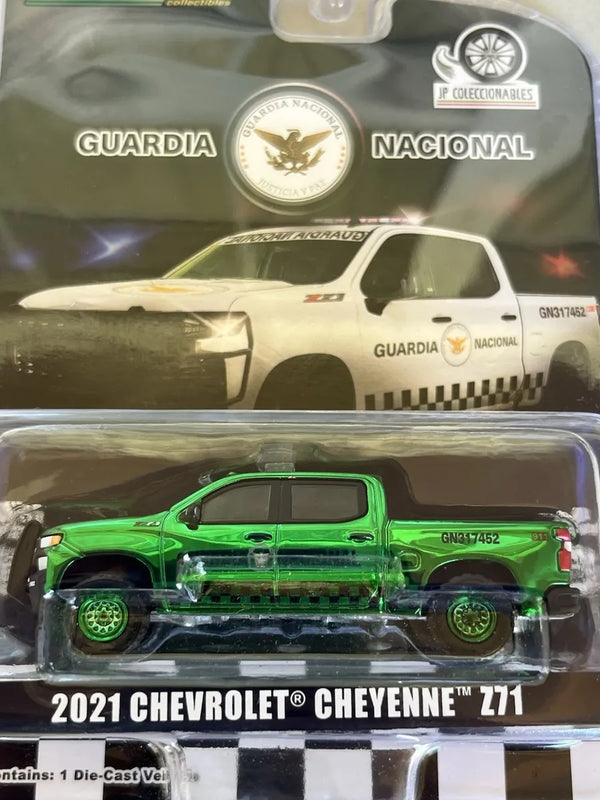 GREENLIGHT GUARDIA NACIONAL 2021 CHEVY CHEYENNE CHASE RARE TO FIND