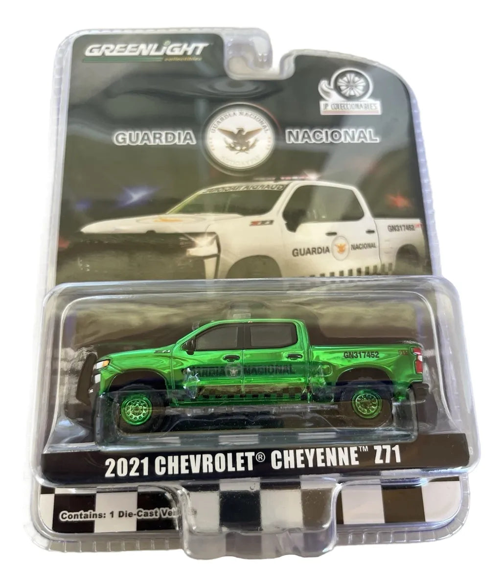 GREENLIGHT GUARDIA NACIONAL 2021 CHEVY CHEYENNE CHASE RARE TO FIND