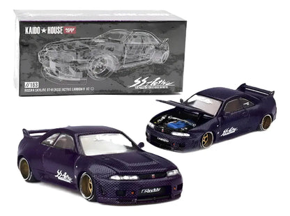 Nissan Skyline R33  Active Carbon Purple - Kaido House #163 1:64