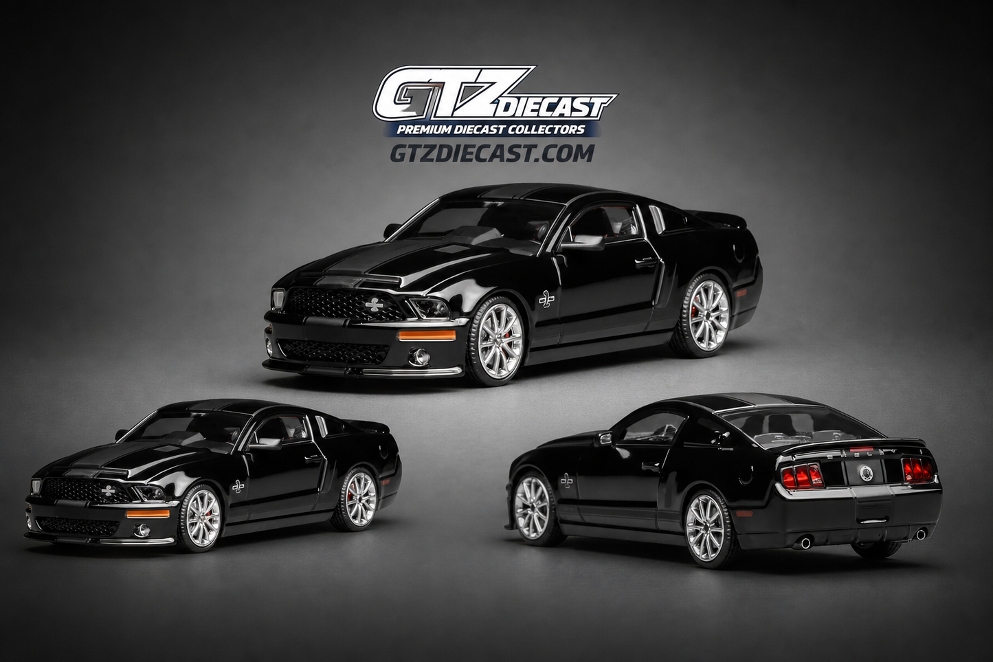 Ford Mustang Shelby GT500 Super Snake 2007 BLACK GL-1251006C Motorhelix x Greenlight 1:64
