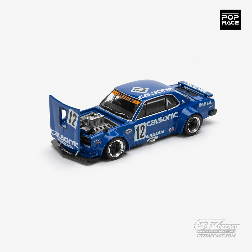 POPRACE 1:64 SKYLINE GT-R V8 DRIFT (HAKOSUKA) CALSONIC PR640114