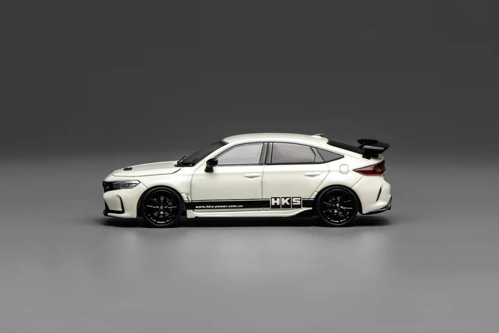 Motorhelix 1/64 Honda Civic TYPE R (FL5) HKS Championship White M65319
