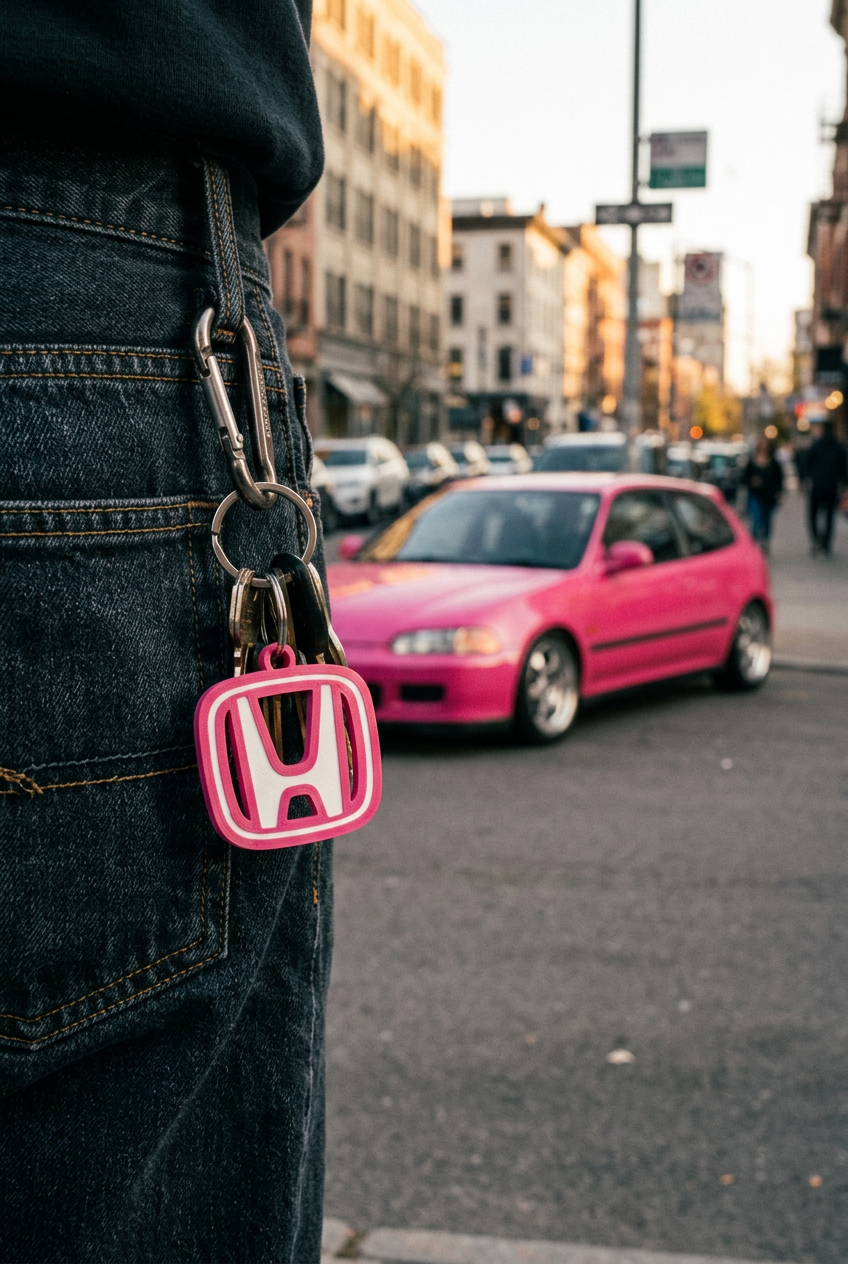 HONDA KEYCHAIN PINK