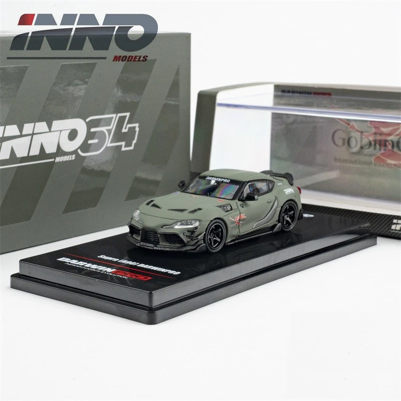 SUPRA A90 DARWIN PRO Matt Green Diecast Model Car INNO64 1:64 SCALE