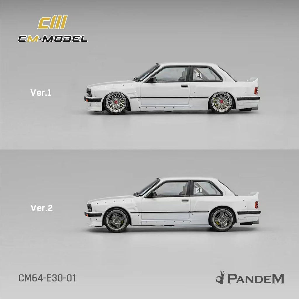 (COMING SOON)  CM MODEL 1/64 Pandem M3 E30 Pearl White CM64-E30-01