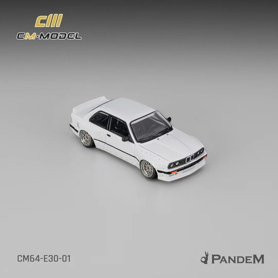 (COMING SOON)  CM MODEL 1/64 Pandem M3 E30 Pearl White CM64-E30-01