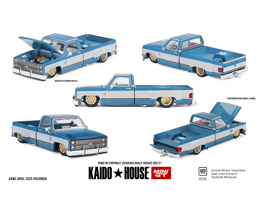 Kaido House x Mini GT 1:64 Chevrolet Silverado Dually Vintage Spec V1