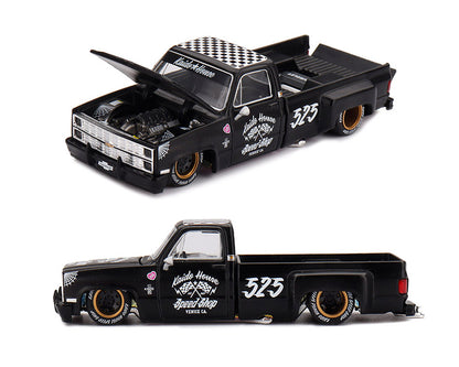 (Preorder) Kaido House x Mini GT Chevrolet Silverado Dually Hot Rod V1 – Flat Black