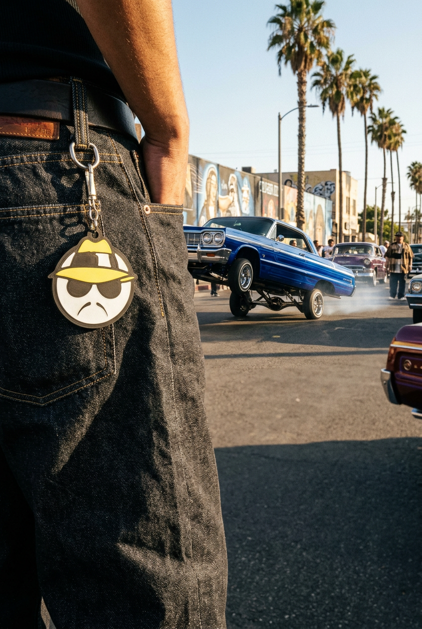 lowrider logo keychain