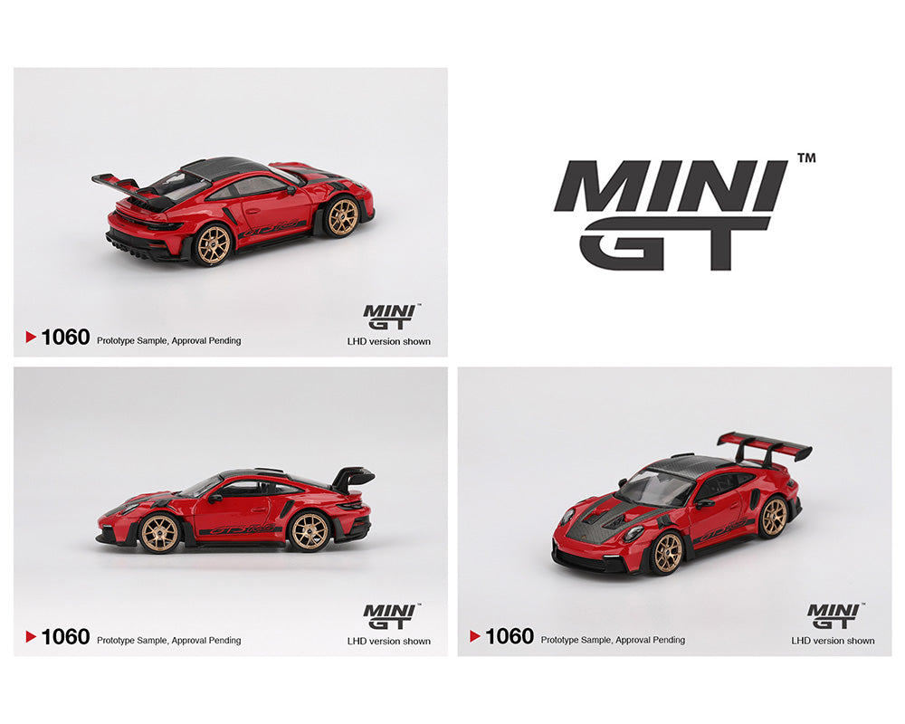 Mini GT #1060 1:64 Porsche 911 (992) GT3 RS Weissach Package – Guards Red