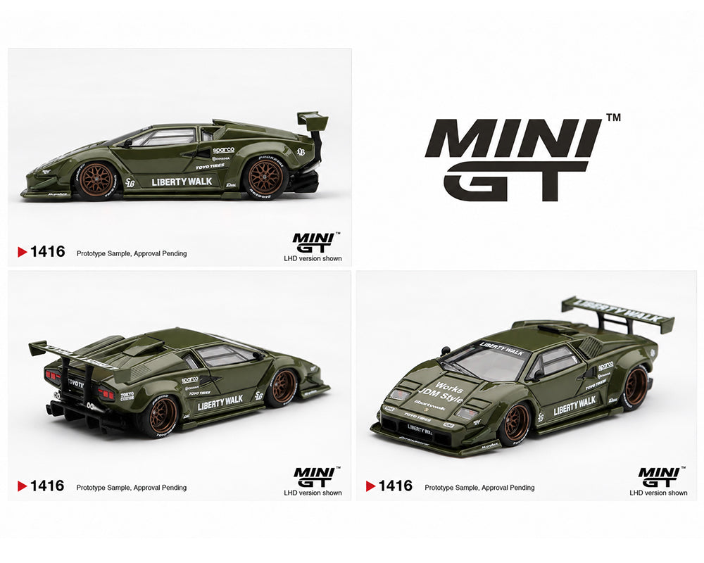 (Preorder) Lamborghini Countach LB-WORKS Army Green – Limited Edition