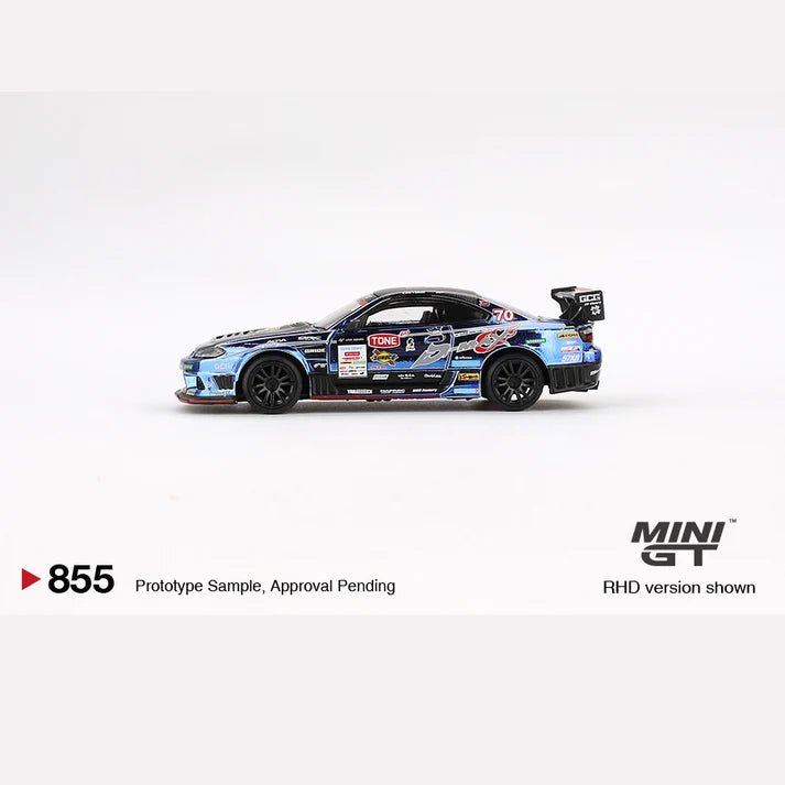 Mini GT #855 1:64 Japan Exclusive Nissan Silvia (S15) D-MAX #70 D-MAX Racing 2023 D1 Grand Prix Limited Edition