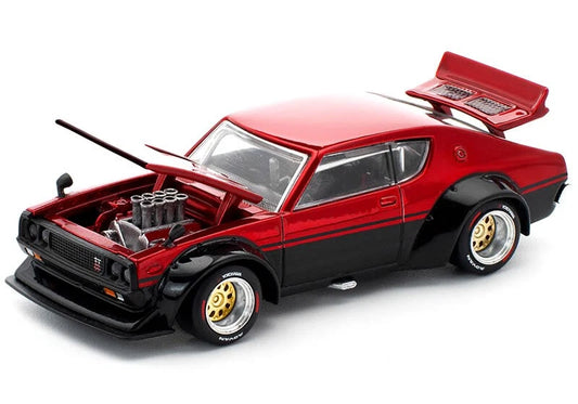 POPRACE 1:64 KPGC110 KENMERI - RED/BLACK PR640266